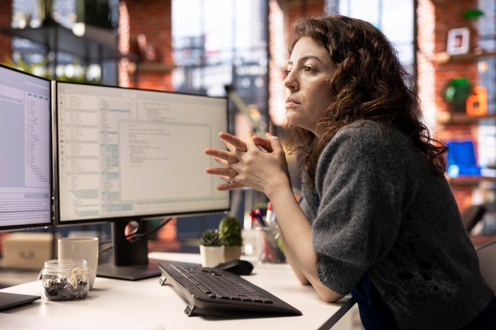 Developer reviewing a web accessibility checklist on their screen
