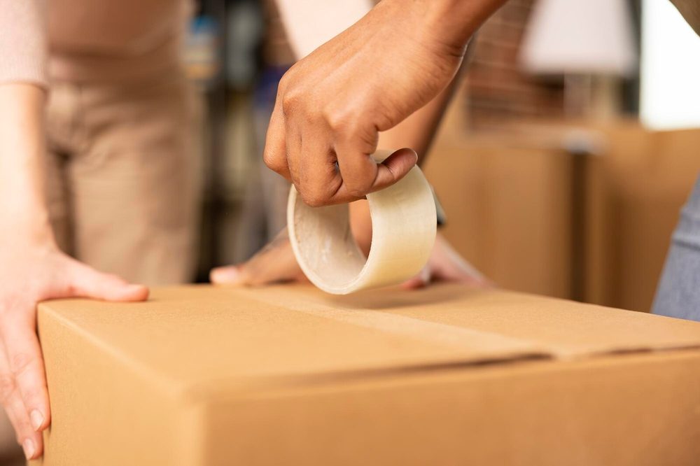Neutral parcel prepared for discreet shipping