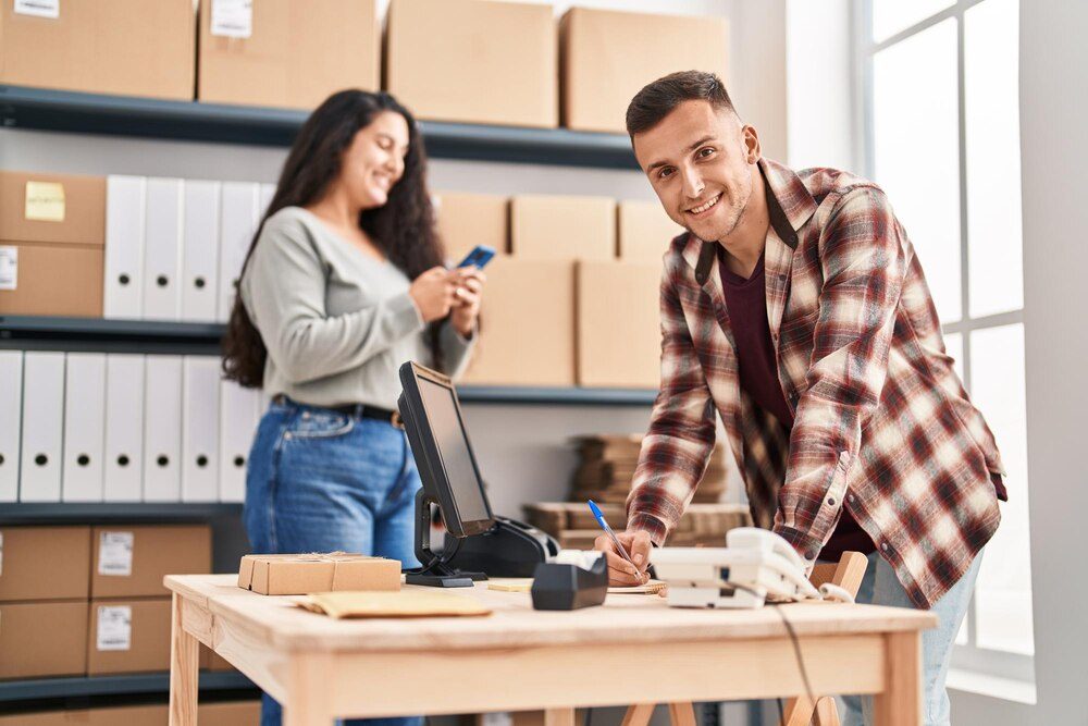 Ecommerce team working together on a store migration